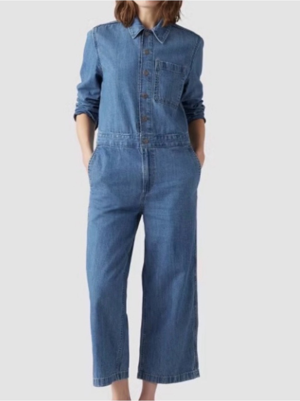 Levi’s Heritage Denim Long Sleeve Collared Jumpsuit NEW WITH TAGS A67940001